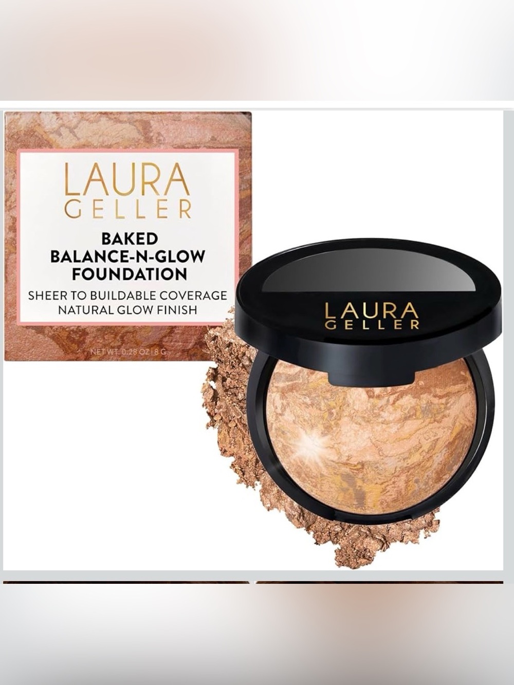 Laura Geller Baked Balance -N- Glow Illuminating Foundation in Medium LIKE NEW!